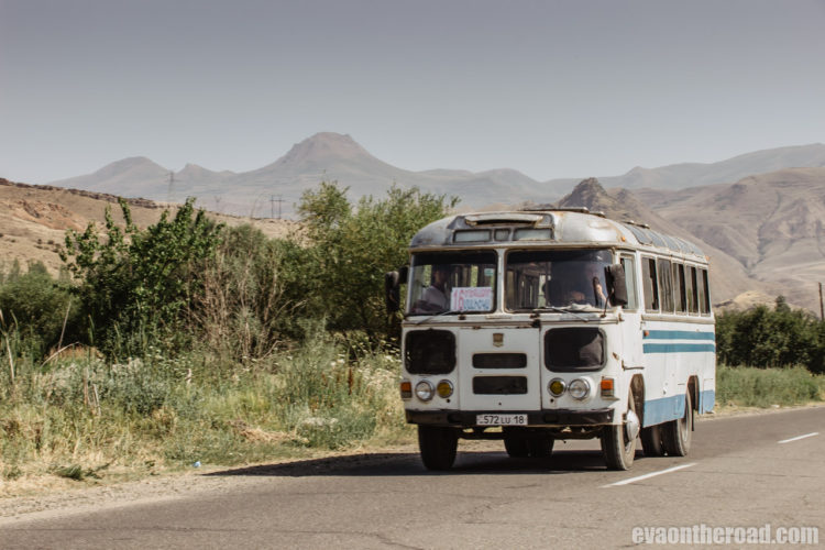 Marshrutka on road